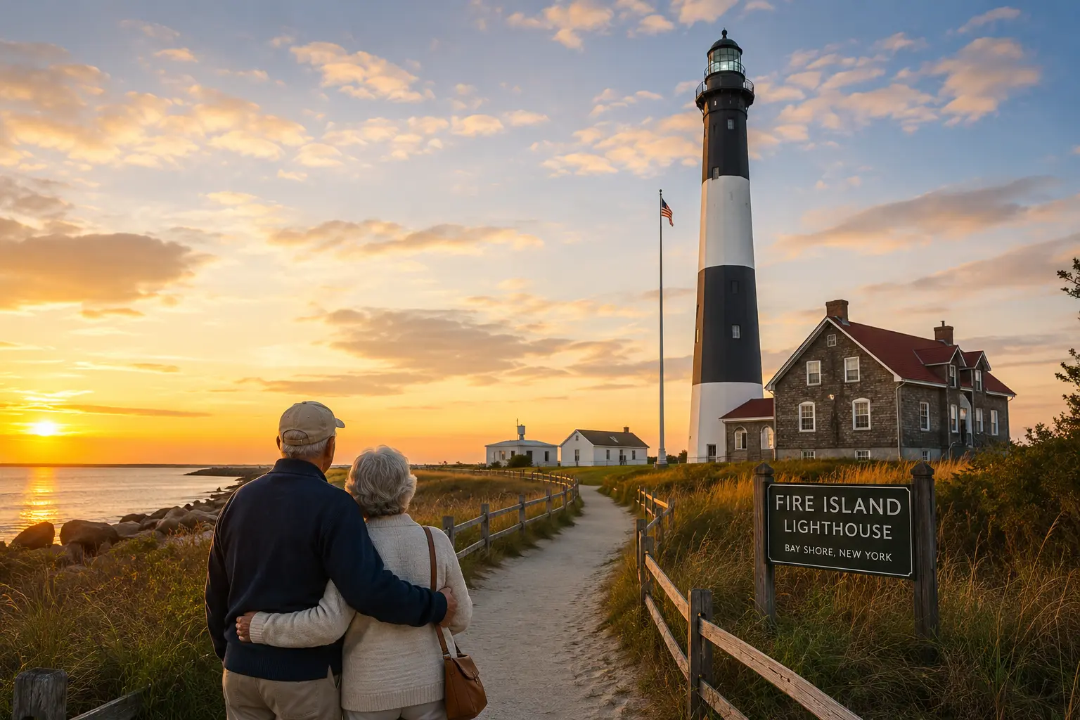 Fire Island Lighthouse in Bay Shore, New York
